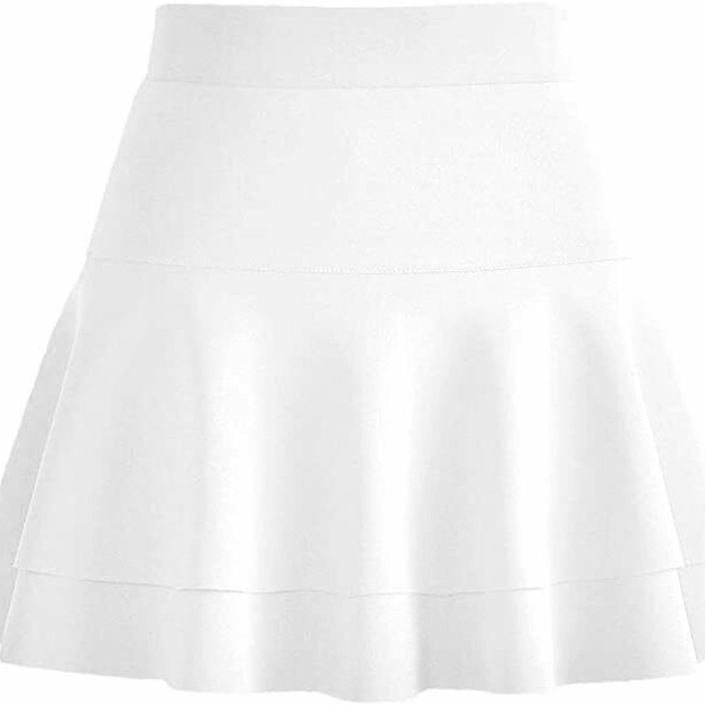 Afibi Women's Mini Stretch Waist Flared Skirt